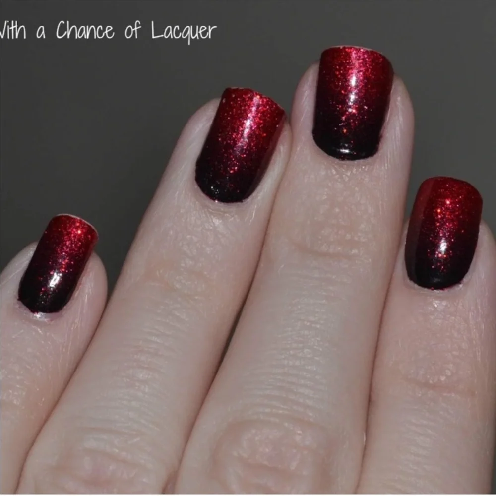 *Retired* Color Street: Bloody Gorgeous | Halloween Goth Red Black Glitter - Picture 8 of 16